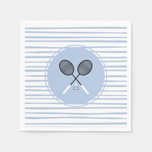 Serviette En Papier Badminton Rackets Crossed Birdie (Devant)