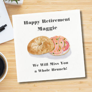 Serviette En Papier Bagels au Saumon Fumé Brunch de Retraite Aquarelle