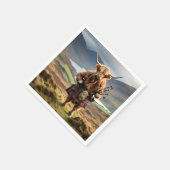 Serviette En Papier Bagpiper de vache écossaise Highland (Coin)