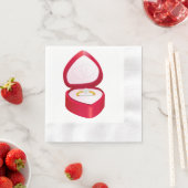 Serviette En Papier Bague fiançailles (En situation)
