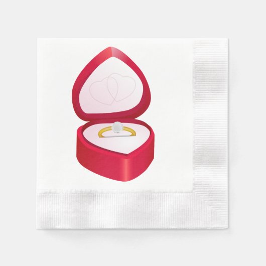 Serviette En Papier Bague fiançailles (Devant)