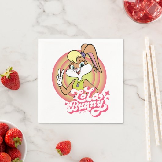 Serviette En Papier Bagues Lola Retro LOONEY TUNES™ (En situation)
