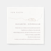 Serviette En Papier Bagues Mariages simples | Faits amusants rose vif (Devant)