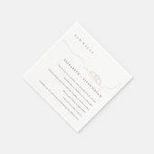 Serviette En Papier Bagues Mariages simples | Faits amusants rose vif (Coin)