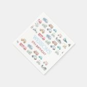 Serviette En Papier Baguette d'anniversaire de transport, Classic Roun (Coin)