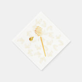 Serviette En Papier Baguette de miel avec Feuilles sur papier Napkin (Coin)