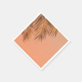Serviette En Papier Bahama Breeze Bronze Palm Coral Peach Mariage (Coin)