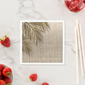 Serviette En Papier Bahama Breeze Bronze Palm Rustique Burlap Mariage (En situation)