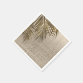 Serviette En Papier Bahama Breeze Bronze Palm Rustique Burlap Mariage (Coin)