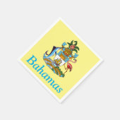 Serviette En Papier Bahamas avec armoiries (Paradis des Caraïbes) (Coin)