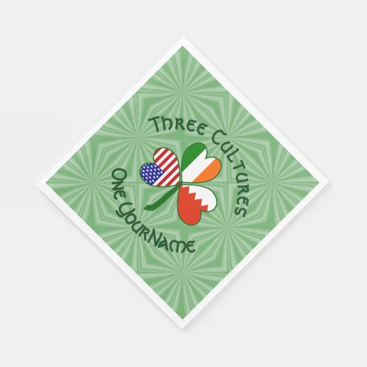 Serviette En Papier Bahraini Irish USA Shamrock Anniversaire (Coin)