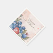 Serviette En Papier Baie Chic Douce Fraise Fête de Mariage (Coin)