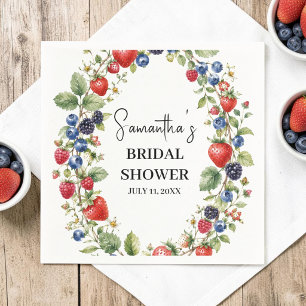 Serviette En Papier Baie en amour Baies Fraises Shower de mariage