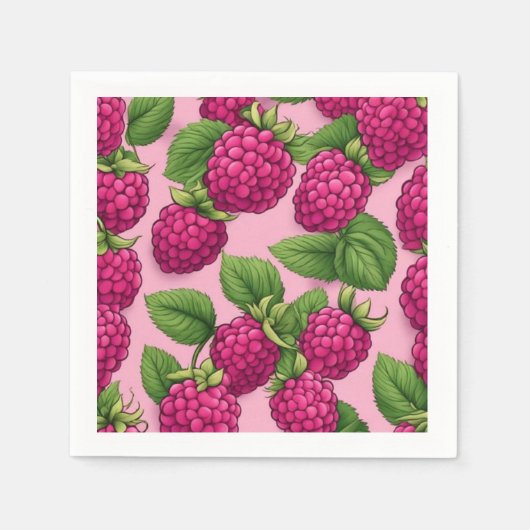 Serviette En Papier Baie rose (Devant)