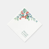 Serviette En Papier Baies d'hiver et serviettes Holly Mariage (Coin)