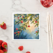 Serviette En Papier Baies & Verdure | Joyeux Noël (En situation)