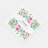 Serviette En Papier Baigne d'amour de mariage fleuri (Coin)