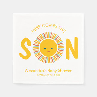 Serviette En Papier Baignée Bébé Garçon Voici le Fils