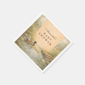 Serviette En Papier Baignée de bébé canard vintage (Coin)