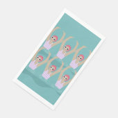 Serviette En Papier Baigneurs artistiques | Illustration de natation a (Coin)