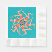 Serviette En Papier Baigneurs - Baignade synchronisée (Devant)