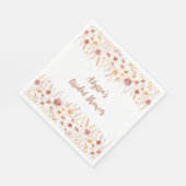 Serviette En Papier Baigneuse de Fleurs de Terracotta Bohème (Coin)