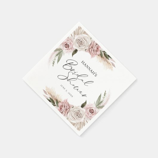 Serviette En Papier Baigneuse Florale Bohème (Coin)