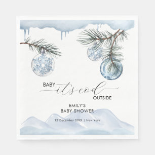 Serviette En Papier Baignoire de bébé flocon de neige de montagne d'hi