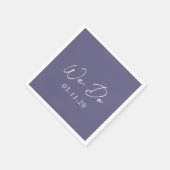 Serviette En Papier Bailee Dusty Purple Mariage moderne (Coin)