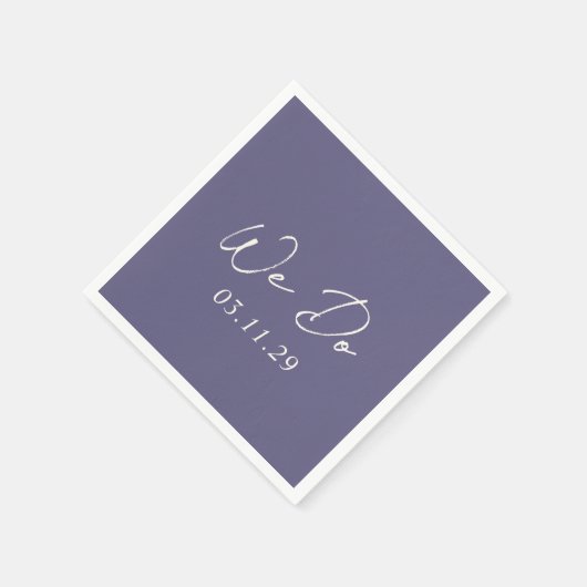 Serviette En Papier Bailee Dusty Purple Mariage moderne (Coin)