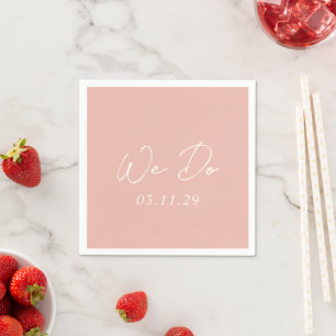 Serviette En Papier Bailee Peach Mariage moderne