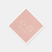 Serviette En Papier Bailee Peach Mariage moderne (Coin)