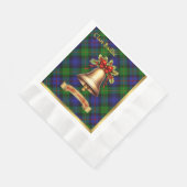 Serviette En Papier Baillie personnalisé Tartan Noël (Coin)