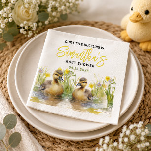 Serviette En Papier Bain de bébé Canard Aquarelle Mignon Garçon