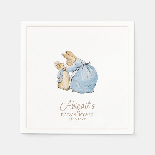 Serviette En Papier Bain de bébé lapin classique (Devant)