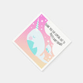 Serviette En Papier Bain de bébé Narwhale Ombré (Coin)