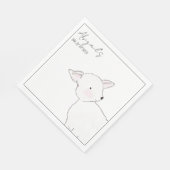 Serviette En Papier Bain de bébé Petit Agneau (Coin)