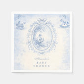 Serviette En Papier Bain de bébé Toile Bleue Classique (Devant)