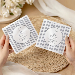 Serviette En Papier Bain de bébé Vintage Moderne sur le thème d'un Voi