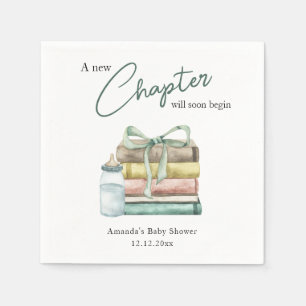 Serviette En Papier Bain de couleur Nouveau Chapitre Baby Shower