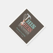 Serviette En Papier Bain de couple pratique marteau et fouet marron (Coin)