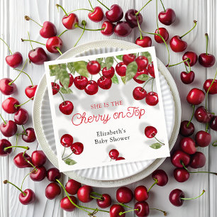 Serviette En Papier Bain-Marie Cerise sur le dessus Moderne Baby Showe