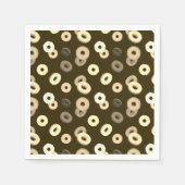 Serviette En Papier Bains de vanille au chocolat brun motif élégant (Devant)