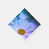Serviette En Papier Baise blanche avec bleu clair (Coin)