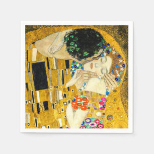 Serviette En Papier Baiser de Gustav Klimt / Art romantique pour la Sa
