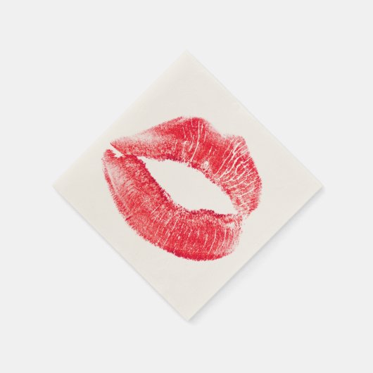 Serviette En Papier Baiser Red Lips Papier Napkin (Coin)