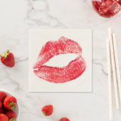 Serviette En Papier Baiser Red Lips Papier Napkin (En situation)