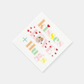 Serviette En Papier Baisers, amour, câlins typographie photo Saint Val (Coin)