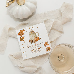 Serviette En Papier Baisers de citrouille et vœux de mariage Fête de m