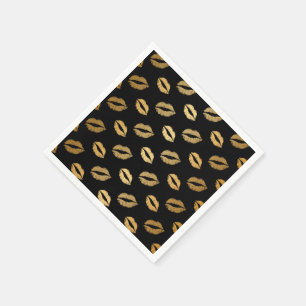 Serviette En Papier Baisers dorés